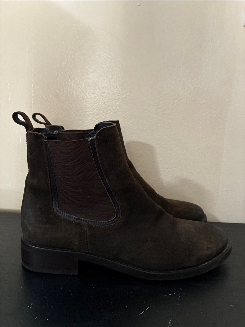 Thursday Boot Company Women Chelsea Ankle Boots in Dark Brown Suede size 9